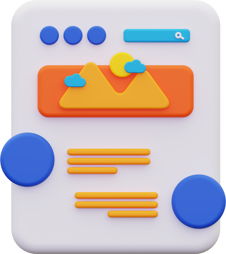 3d landing page icon